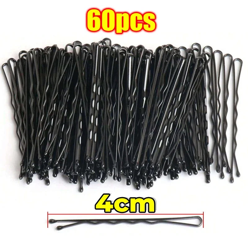 Black Straight Line Hair Clip
