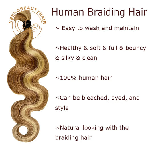 Honey Blonde Highlight Human Hair Body Wave