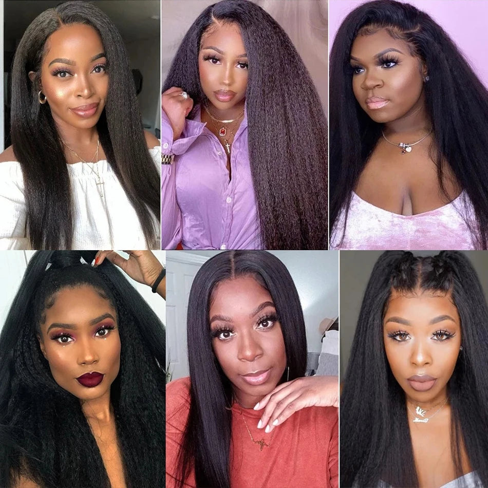 Human Hair Bundles Kinky Straight Hair