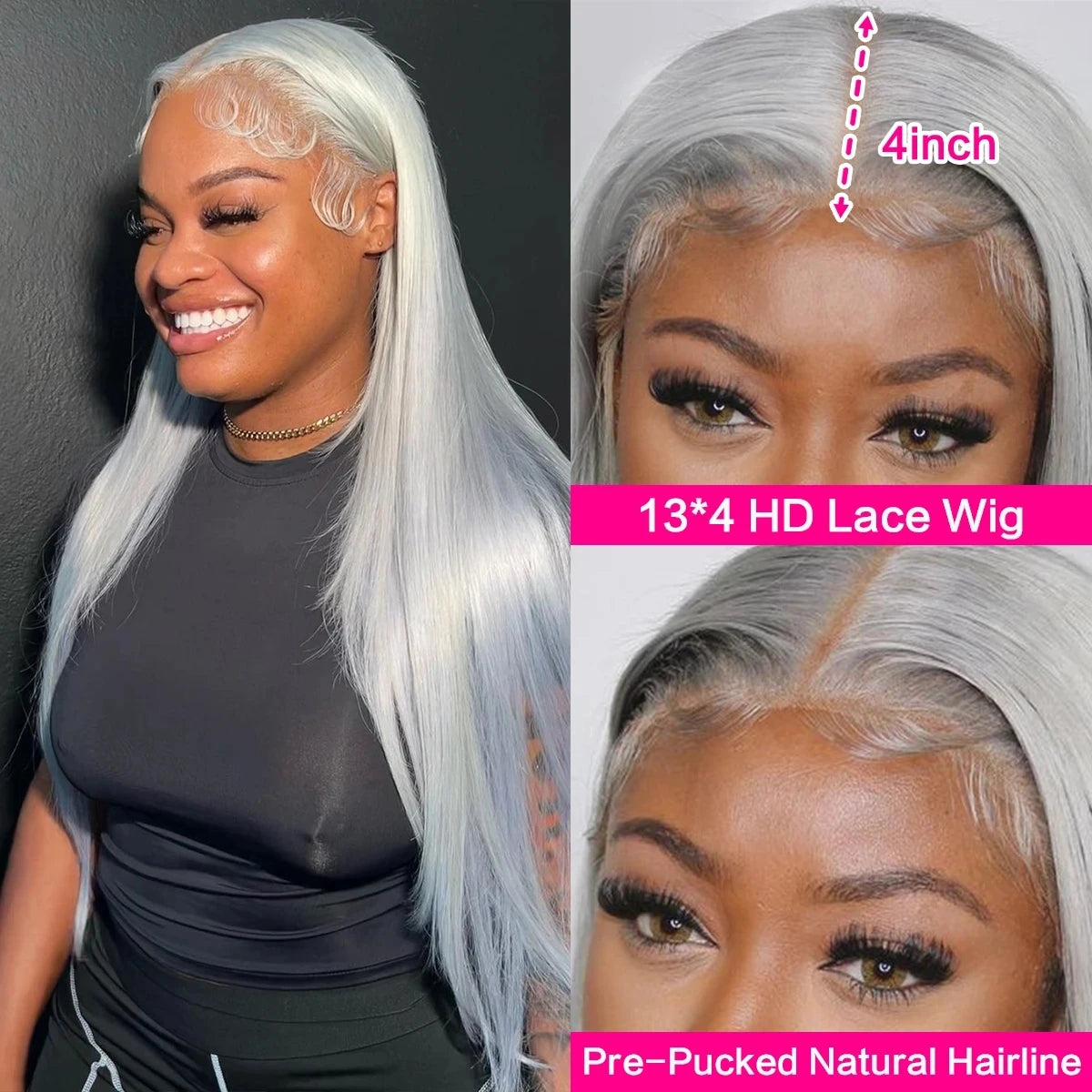 Silver Gray Straight