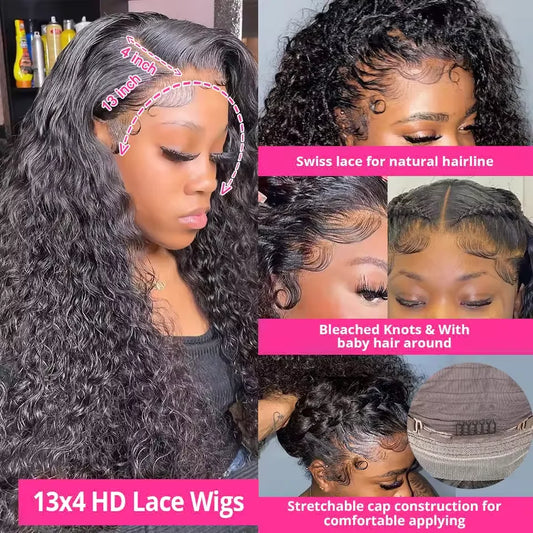 Frontal Water Deep Wave Human Hair