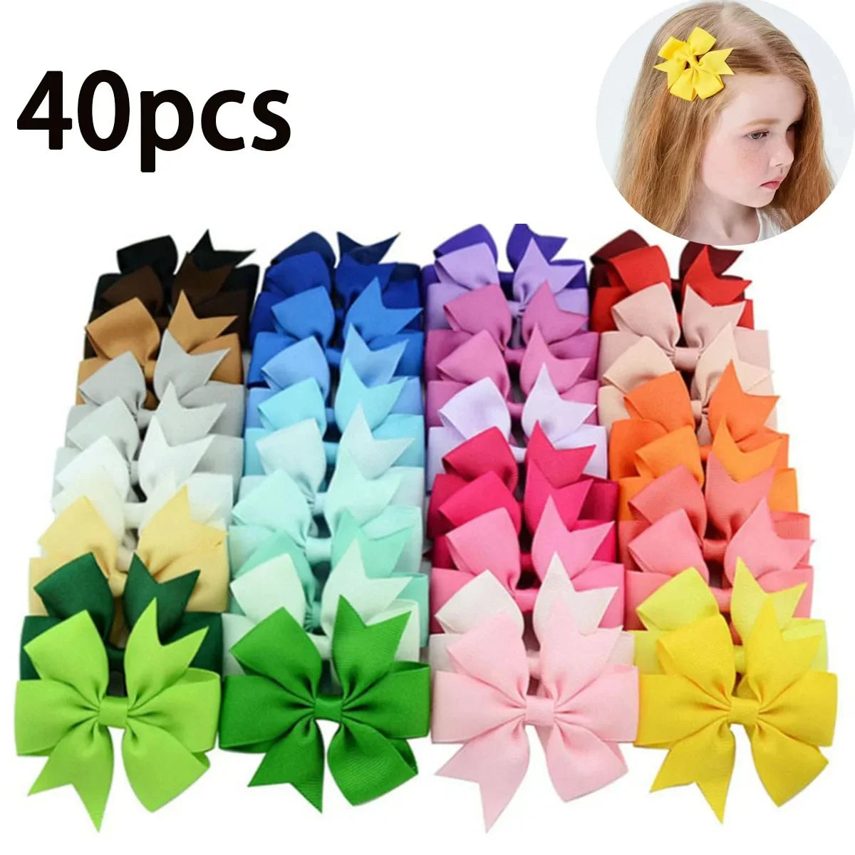 Bow Hair Clip Set