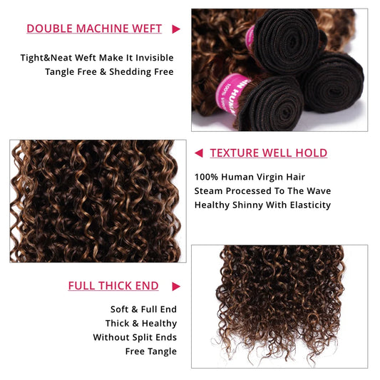 Blonde Highlight Curly Hair Bundles