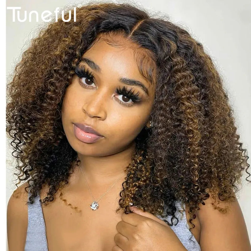Short Curly Ombre Highlights