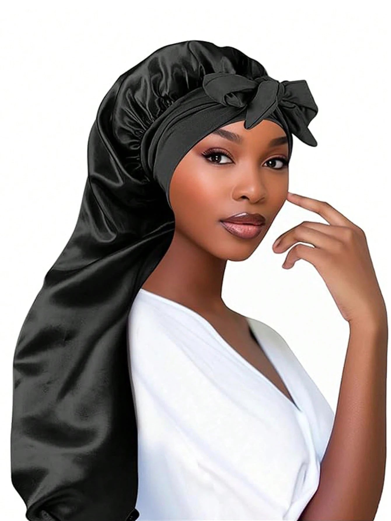 Extra Large Long Sleep Bonnet Satin