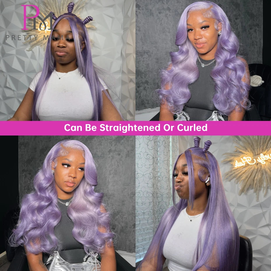 Purple Lace Fronts Wigs Human Hair