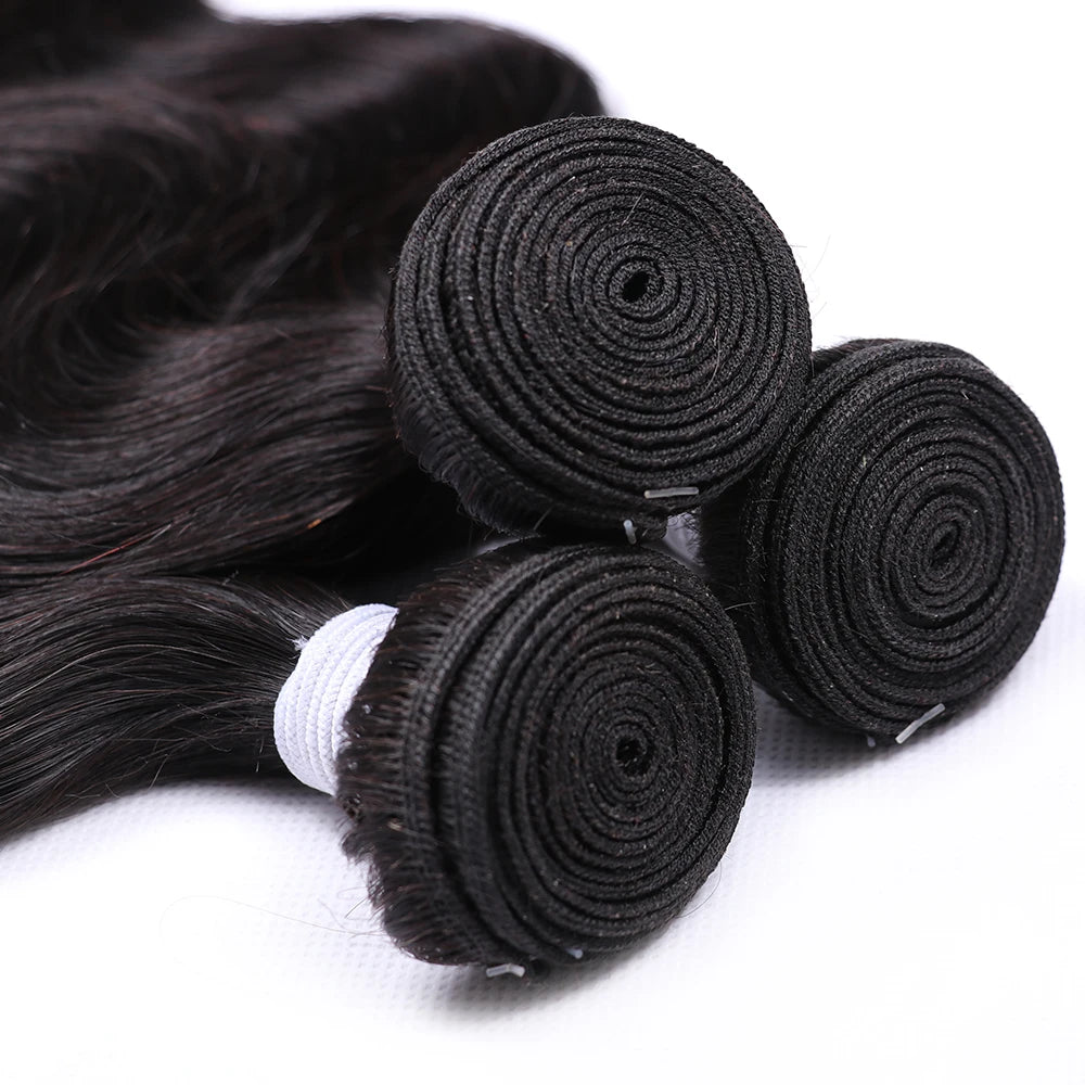 Body Wave Human Hair Bundles Jet Black