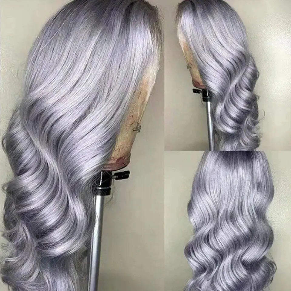 Grey 10-30Inch bundles Human Hair wavy
