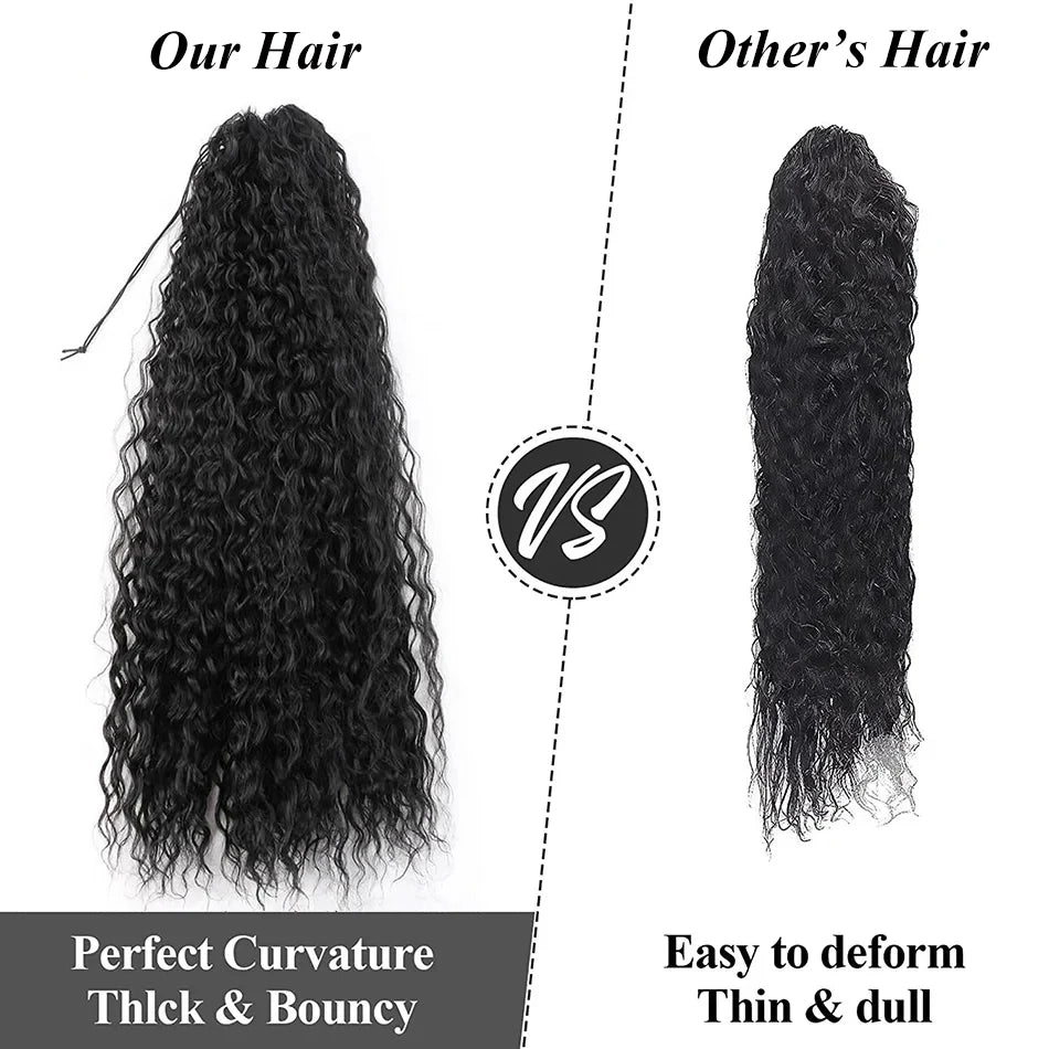 Deep Wave Drawstring Ponytail