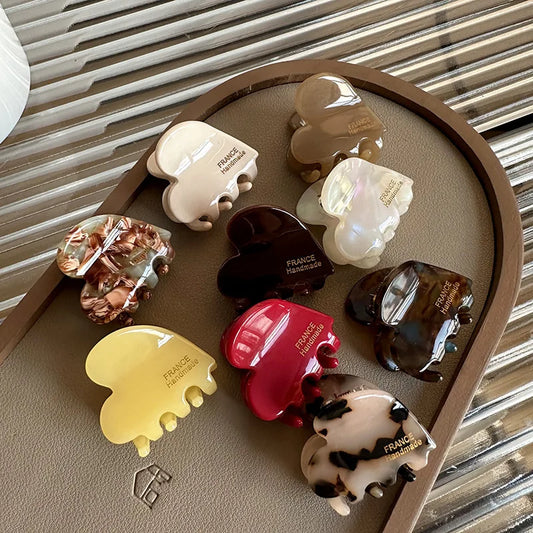 Colorful Small Heart-Shaped Hair Clip
