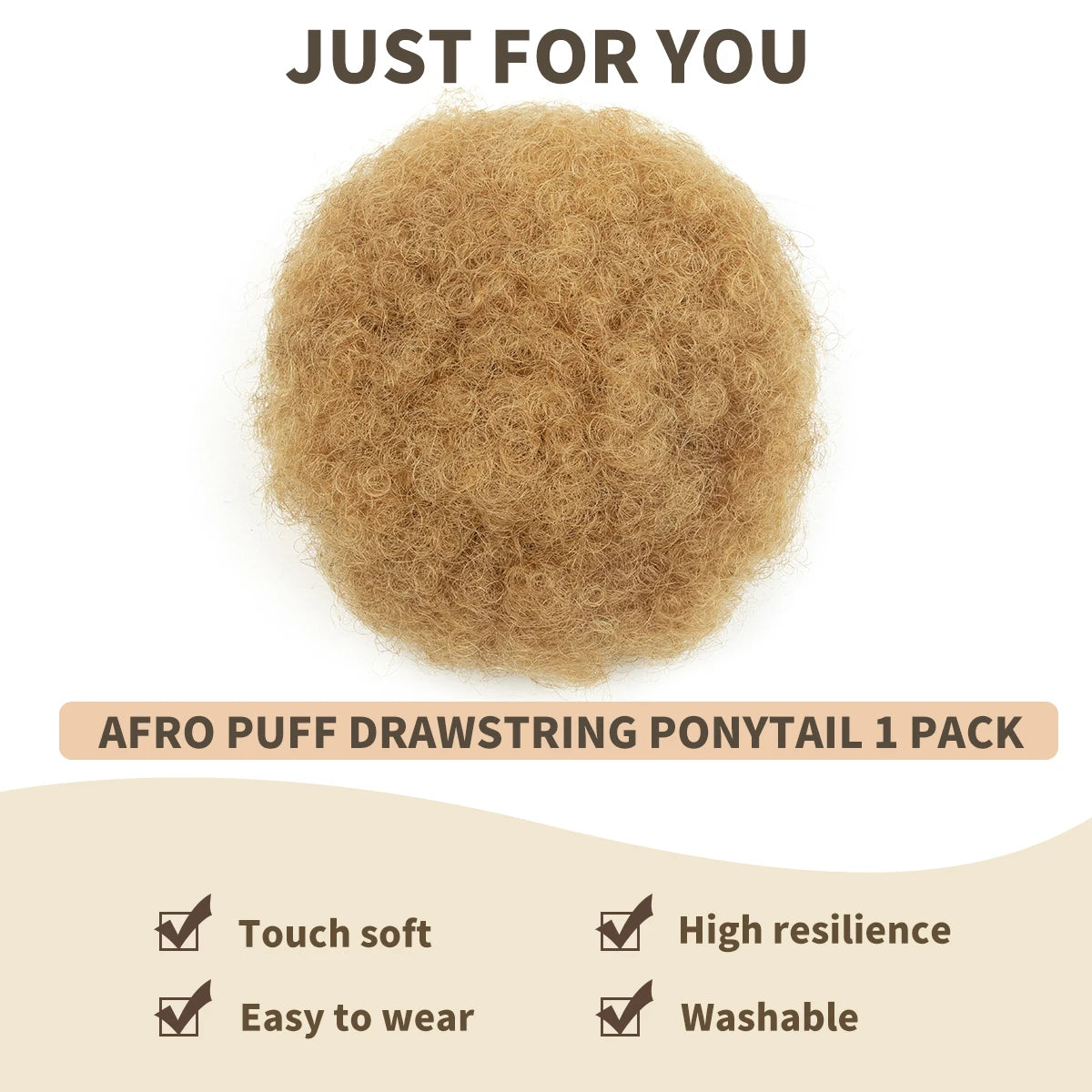 Ponytail Kinky Curly Afro Puff Drawstring