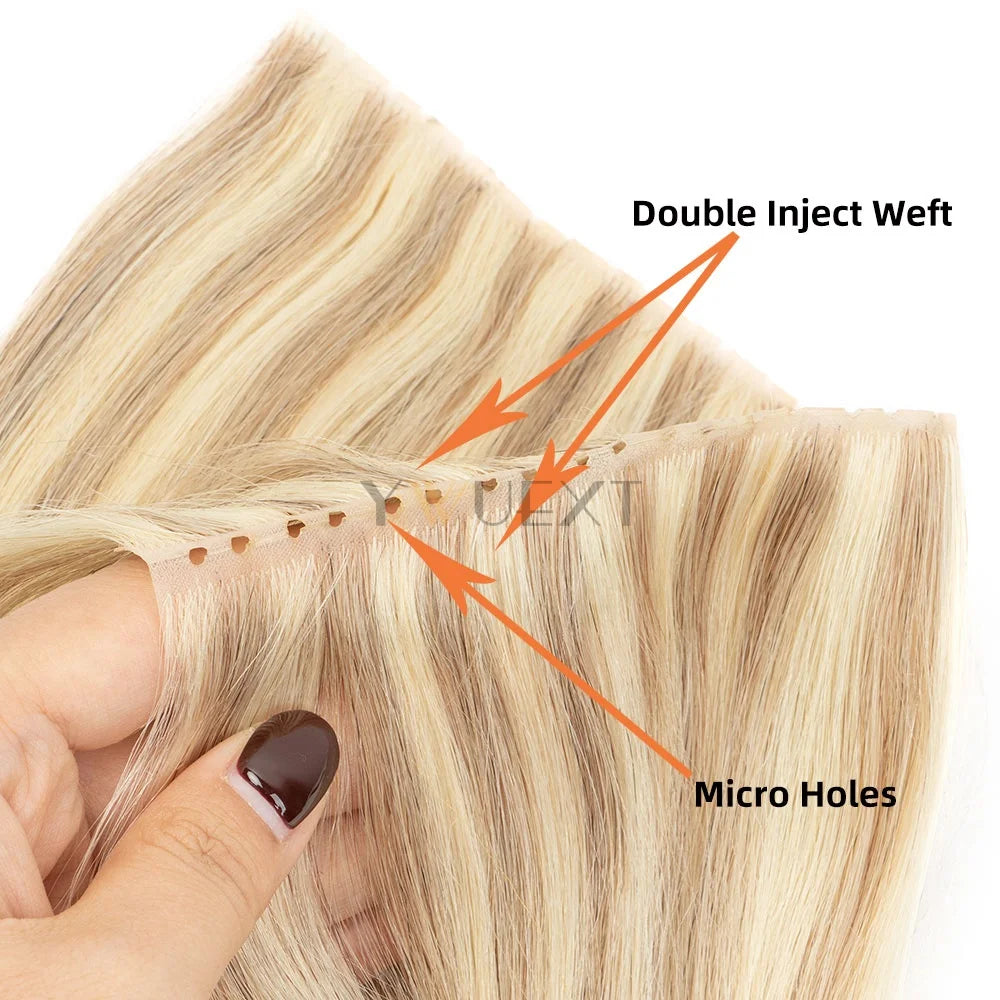 Double Inject Hole Weft Human hair Micro Loop Bundles