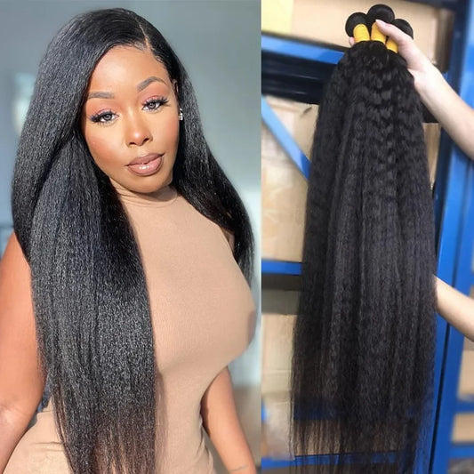 Human Hair Bundles Kinky Straight Hair
