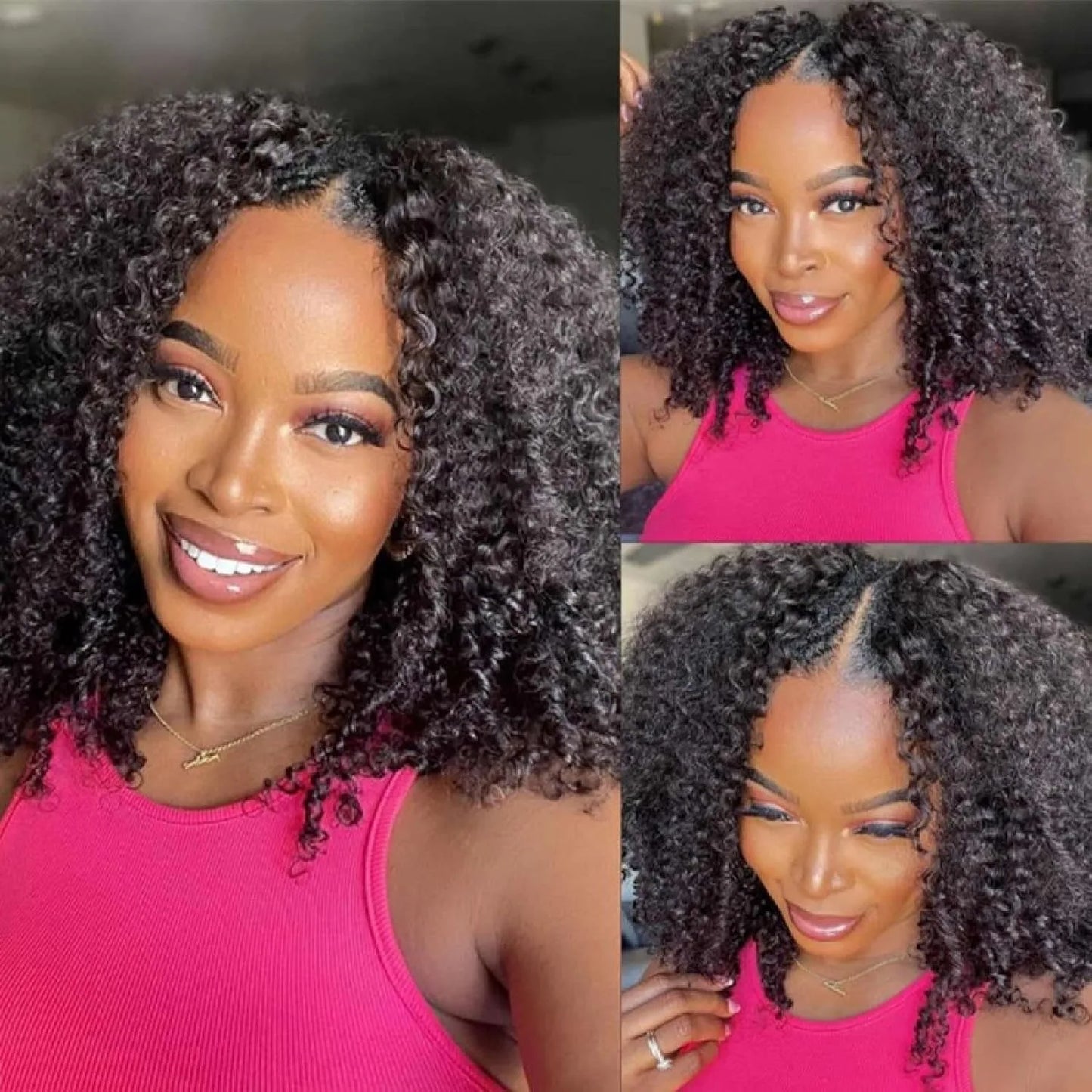 V Part Wig Human Hair 12A