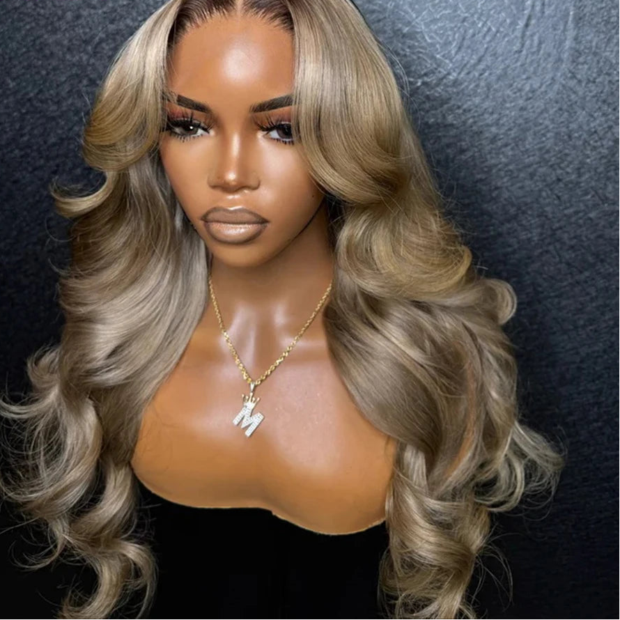 Ombre Blonde With Dark Roots Colored