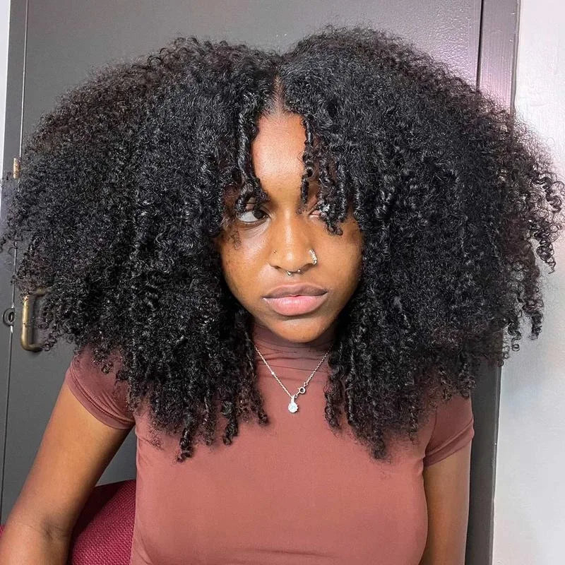 V Part Wig Human Hair 12A