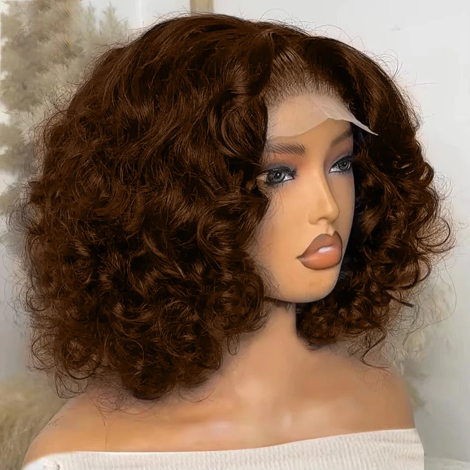Chocolate Brown Body Wave Bob Wig