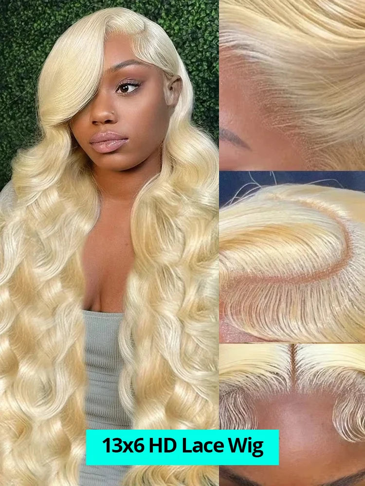 613 Honey Blonde Body Wave Frontal Human Hair