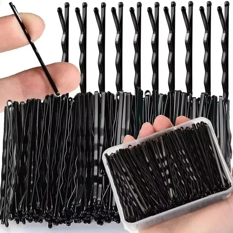 Black Straight Line Hair Clip