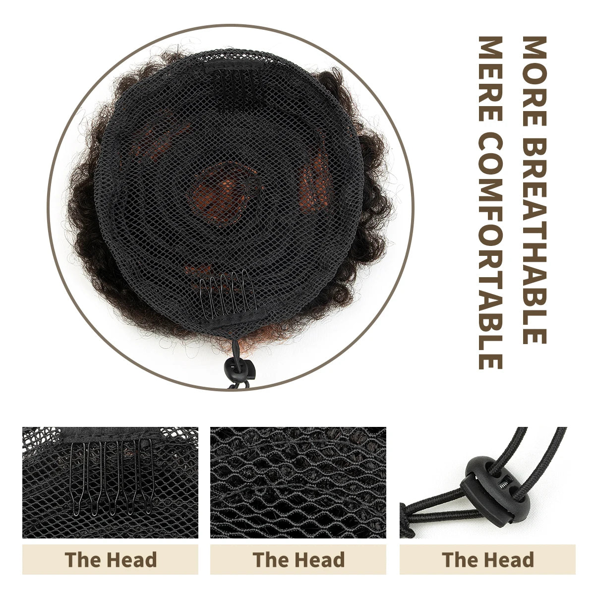 Ponytail Kinky Curly Afro Puff Drawstring