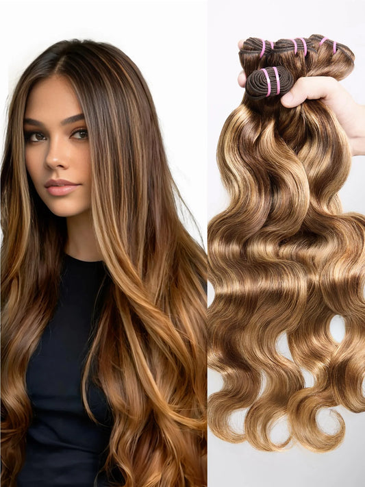 Wavy Ombre Bundles Human Hair Weave